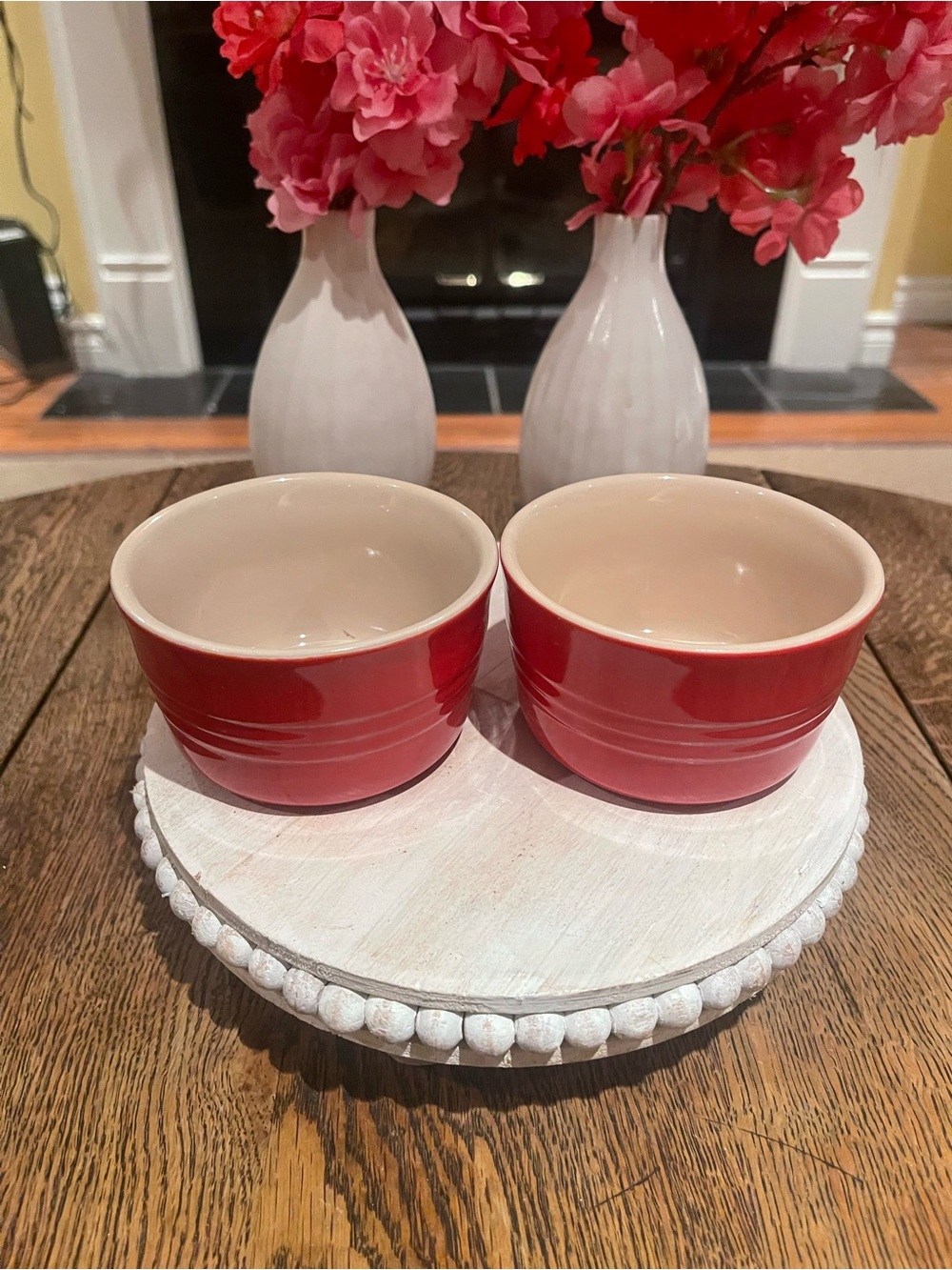 Le Creuset Red Ceramic Ramekin Set